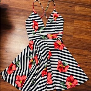 Floral Striped Dress